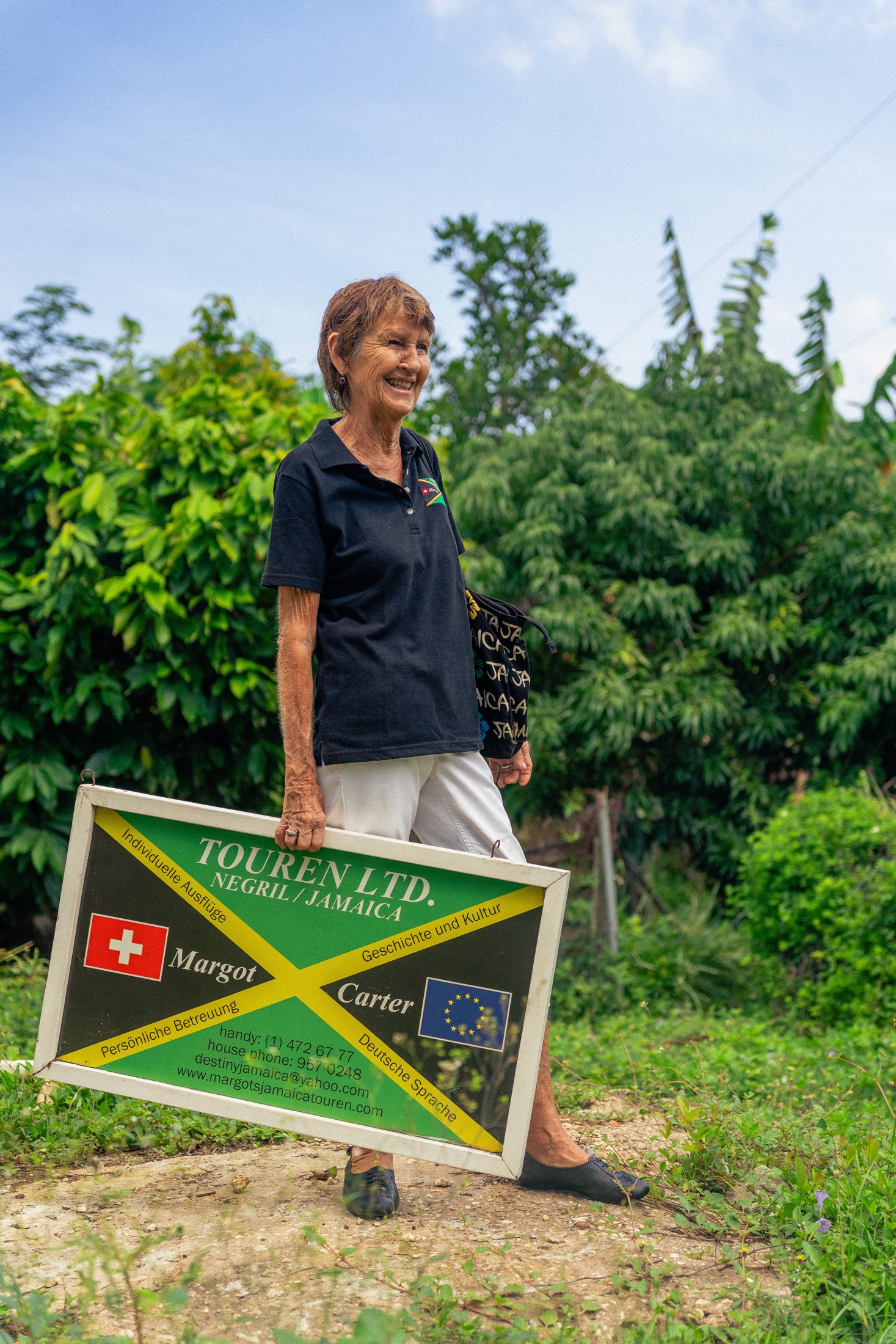 Margot smiling outdoors in Jamaica in 2026